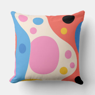 Coussin Une explosion groovy de couleur et de forme