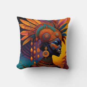 Coussin Une femme africaine lance l'oreiller
