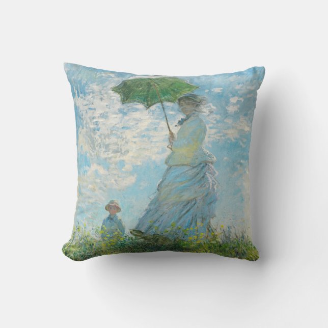 Coussin Une femme avec un parasol Claude Monet (Recto)