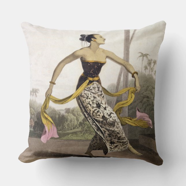 Coussin Une fille de Ronggeng ou de danse, plaquent 21 du (Recto)