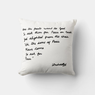 Coussin Une fois que les poètes allèrent à Dieu