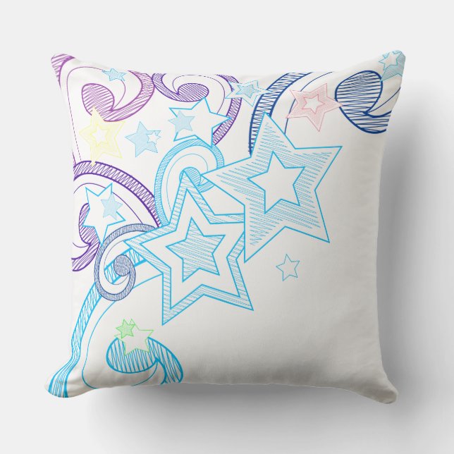 Coussin Une fois sur une étoile filante (Recto)