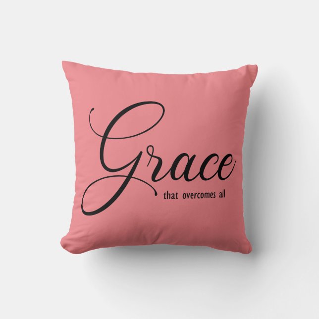Coussin Une grâce réversible qui surpasse tout (Recto)