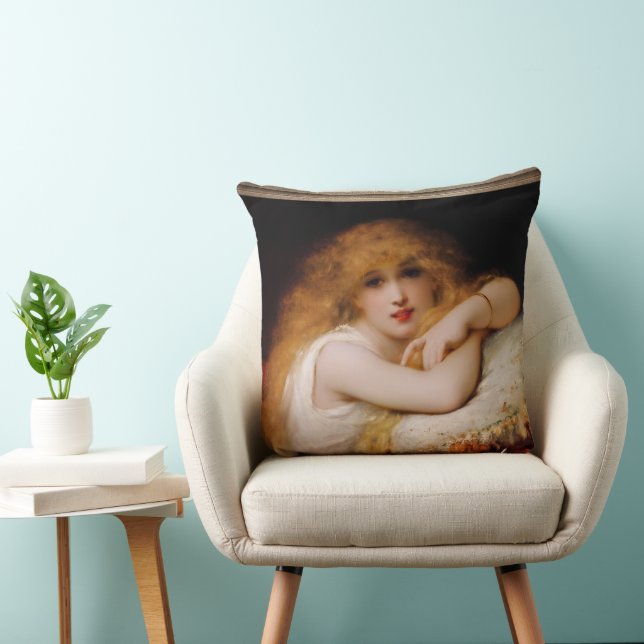 Coussin Une jeune femme de loisirs par Pierre Coomans (Chaise)