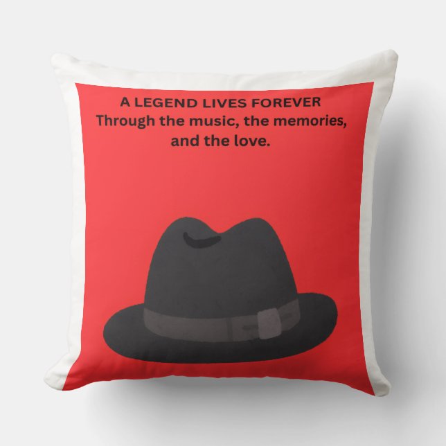 COUSSIN UNE LÉGENDE VIT POUR TOUJOURS (Recto)