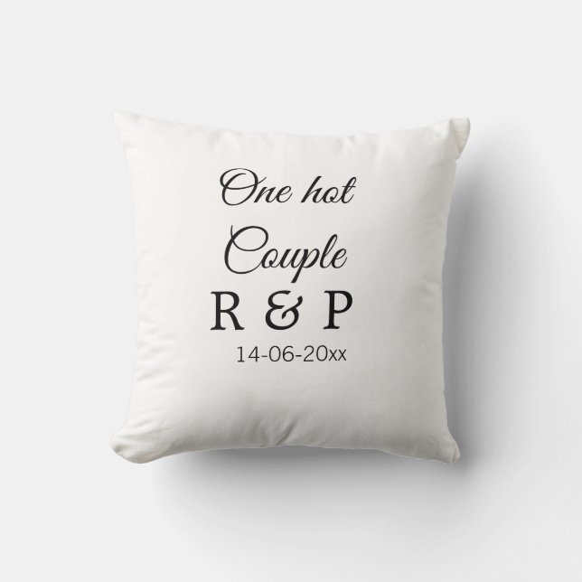 Coussin Une lettre initiale de nom de couple chaud texte d (Recto)