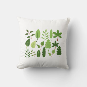 Coussin une lettre nature verte