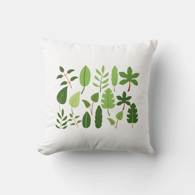 Coussin une lettre nature verte (Recto)