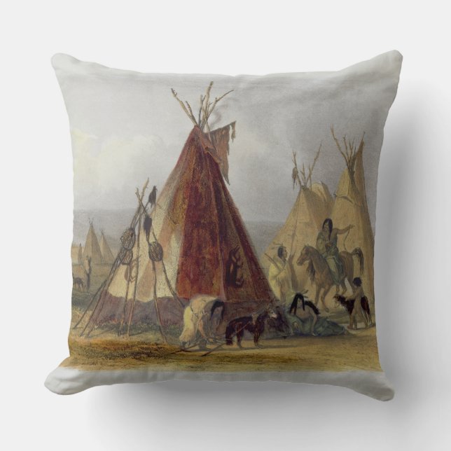Coussin Une loge de peau d'un chef d'Assiniboin, plaquent (Recto)