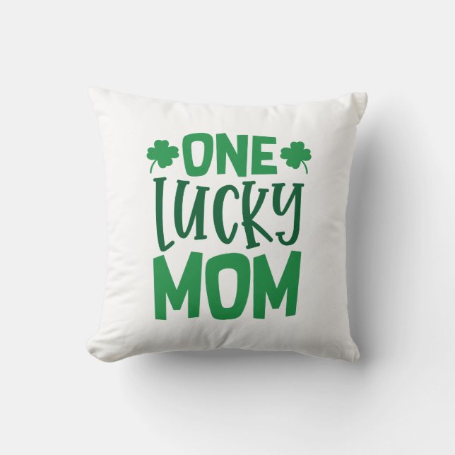 Coussin Une Maman Chanceuse (Recto)