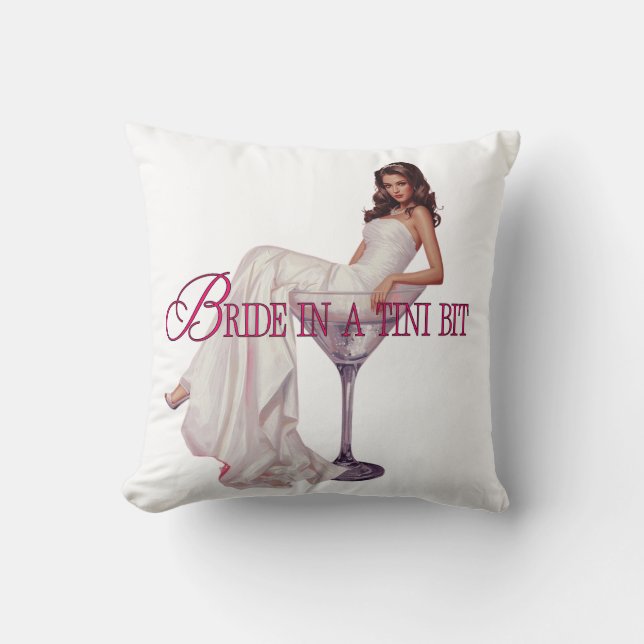 Coussin Une mariée dans un tout petit peu – Mariee dans un (Recto)