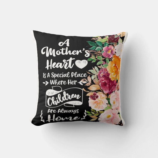 Coussin Une mère est comme un cadeau de fleurs, cadeau de  (Recto)