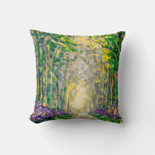Coussin Une peinture à l'huile sur toile d'un paysage sais
