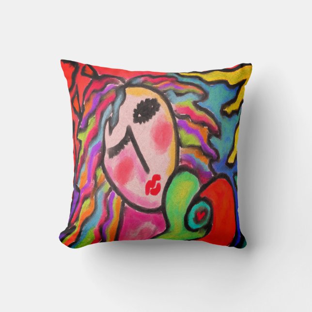 Coussin Une peinture Abstraite sauvage (Recto)