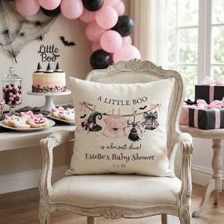 Coussin Une petite fête d'enfants Halloween avec un nœud r