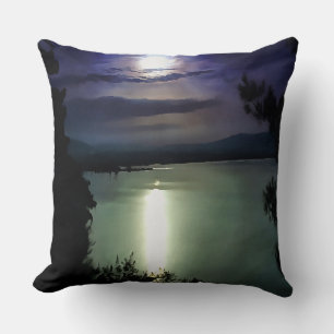 Coussin Une Pleine lune Reflétant L'Art Nautique Egéen