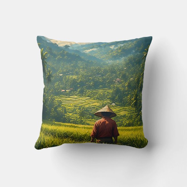 Coussin Une récolte paisible (Verso)