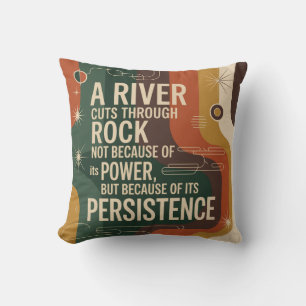 Coussin Une rivière coupe la roche non pas à cause de sa p