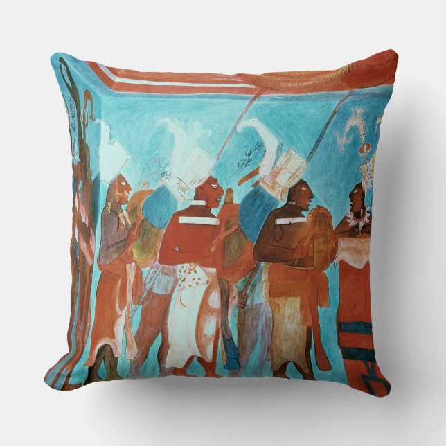 Coussin Une scène de la vie, dépeignant des musiciens (Recto)