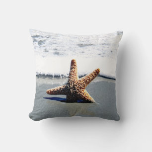 Coussin Une seule étoile blanchie sur la côte