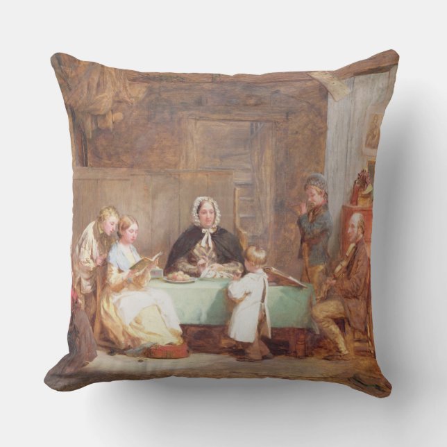 Coussin Une soirée musicale (huile sur la toile) 2 (Recto)