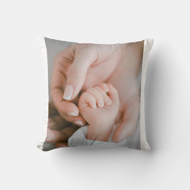 Coussin Une touche de mère, une vie d'amour (Recto)