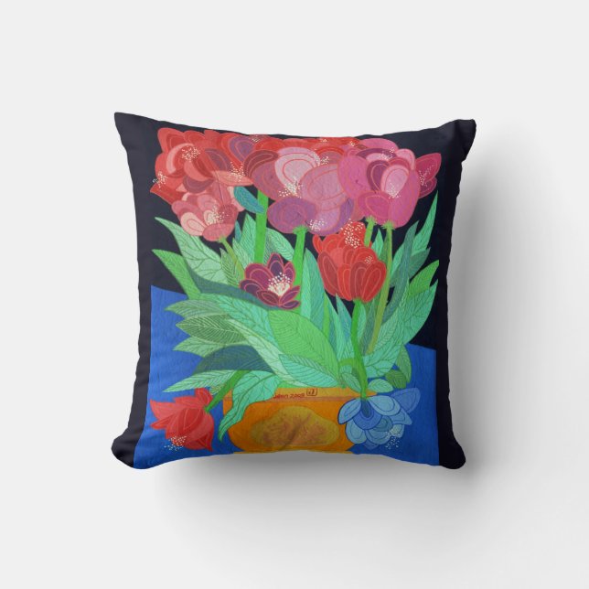 Coussin Une tulipe bleue (Recto)