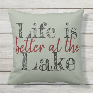 Coussin UNE VIE unique à deux côtés EST MEILLEURE AU LA