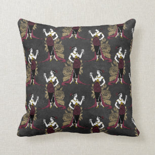 Coussin Une Vintage française en noir sur blanc