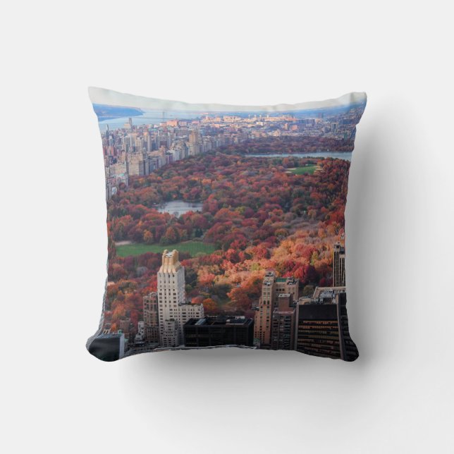 Coussin Une vue d'en haut : Automne à Central Park 01 (Recto)