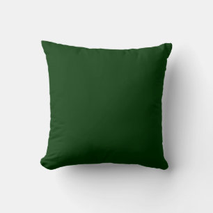 coussin uni vert foncé