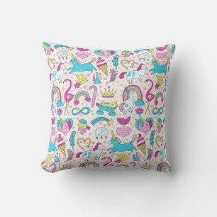 Coussin Unicorn Doodle Motif