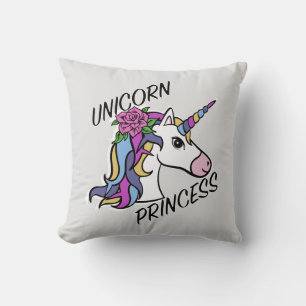 Coussin Unicorn Princess Design - Jeu d'oreiller 16" x 16"