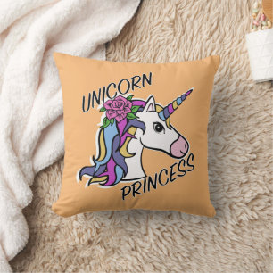 Coussin Unicorn Princess Design - Jeu d'oreiller 16" x 16"