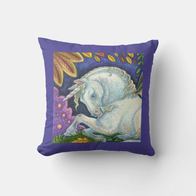 Coussin Unicorne ailée Cheval volant Imaginaire JETER PILL (Recto)