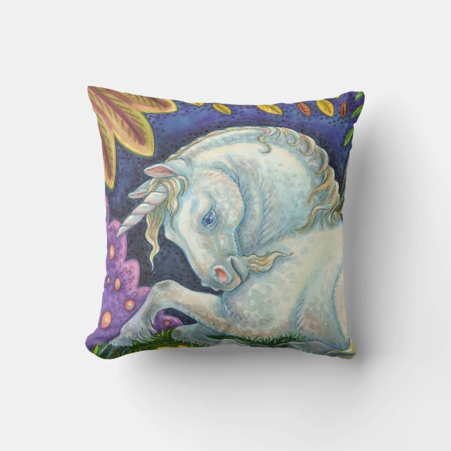 Coussin Unicorne ailée Cheval volant Imaginaire JETER PILL (Recto)