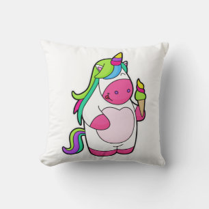 Coussin Unicorne avec gaufre Glace
