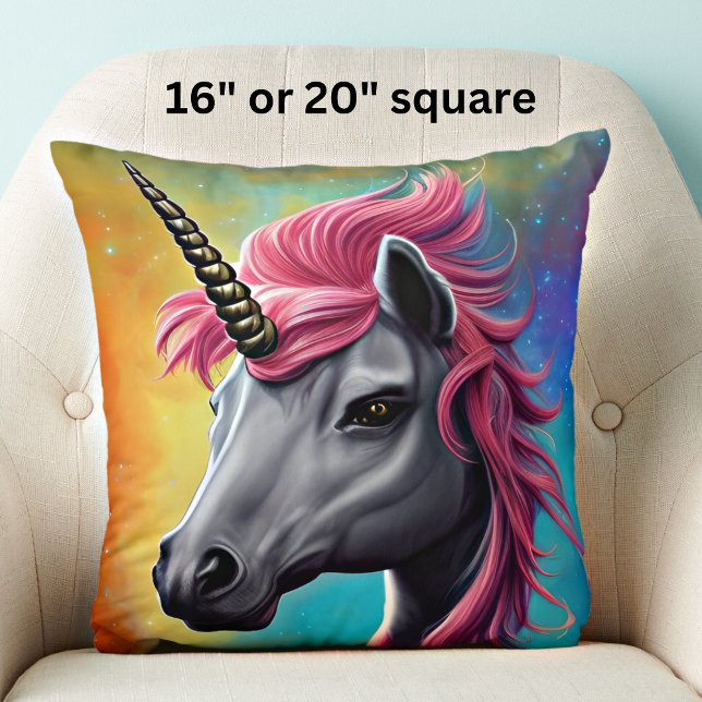 Coussin Unicorne avec Mane rose (Créateur téléchargé)