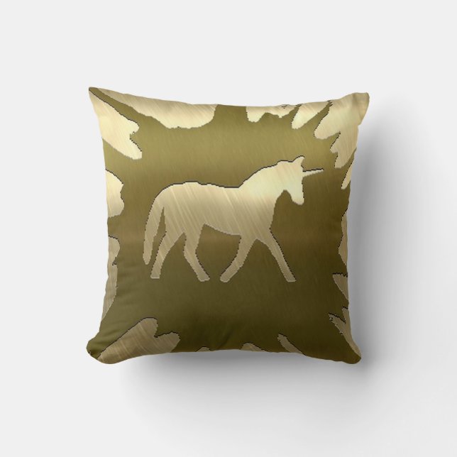 Coussin unicorne dorée (Recto)