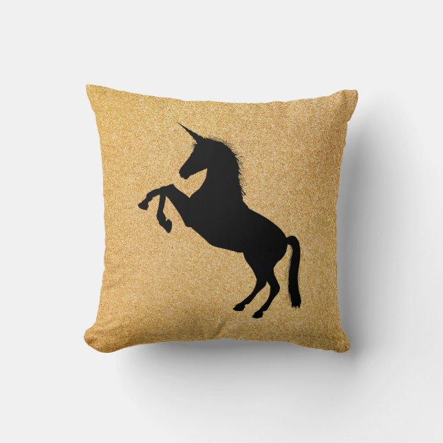 Coussin Unicorne Et Parties scintillant (Recto)