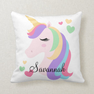 Coussin Unicorne magique personnalisée