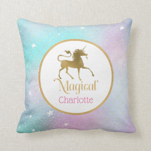 Coussin Unicorne magique personnalisée