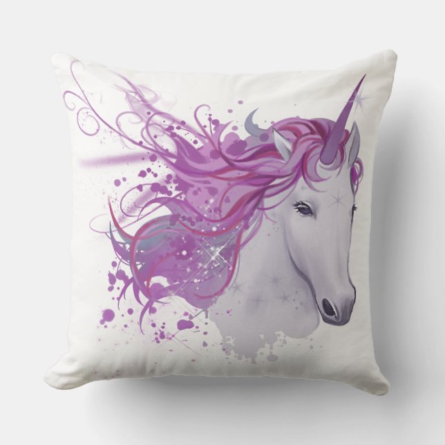 Coussin Unicorne rose (Recto)