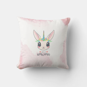 Coussin Unicorne rose doux