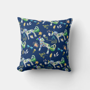 Coussin Unicornes et libellules fantaisistes