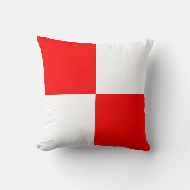 Coussin Uniforme nautique de la lettre U de signal de (Recto)