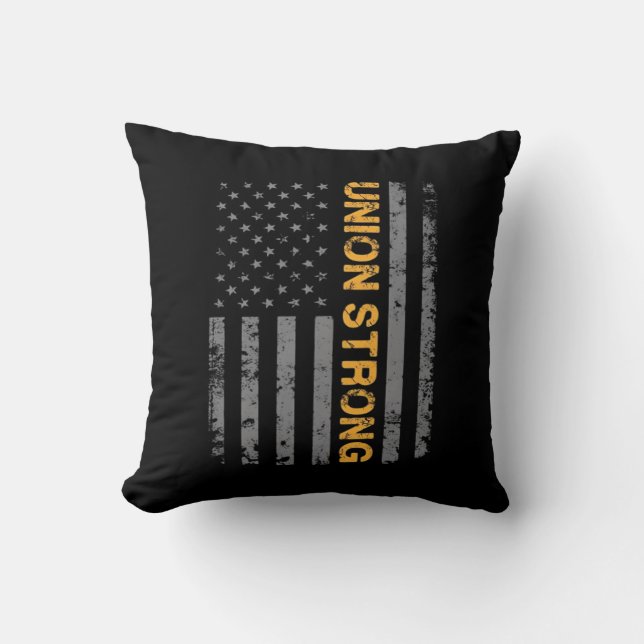 Coussin Union forte avec le drapeau américain classique (Recto)