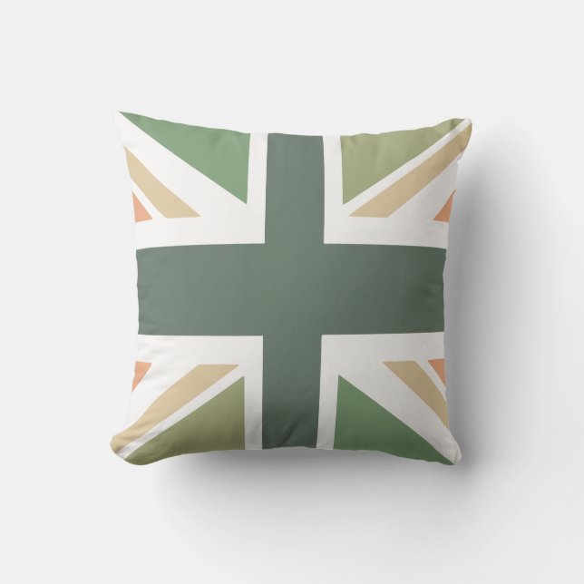 Coussin Union Jack - Dans la soupe de pois design (Recto)
