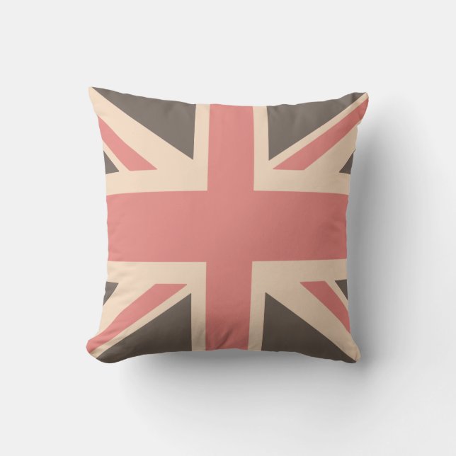 Coussin Union Jack - Designer à dégradé doux (Recto)