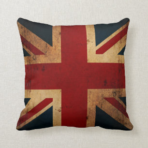 Coussin Union Jack (regard affligé par cru)